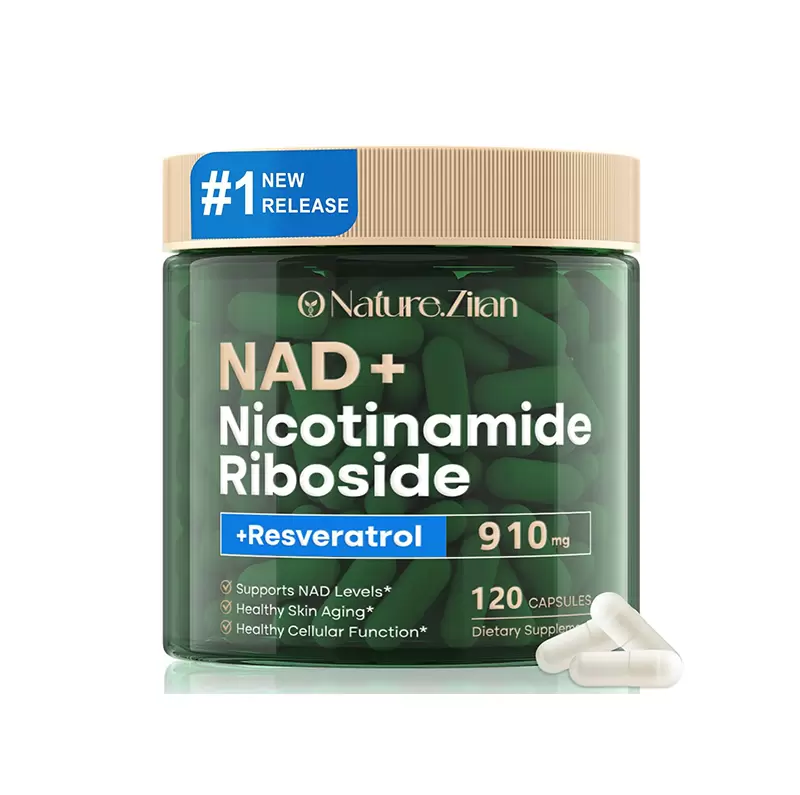 NAD+ Supplement - Nicotinamide Riboside 910 Mg Supplement for Men and Women, Liposomal Nicotinamide Riboside Resveratrol, for Focus, Boost - 120 Capsules